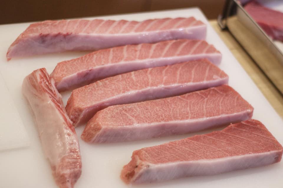 Dry aged bluefin tuna